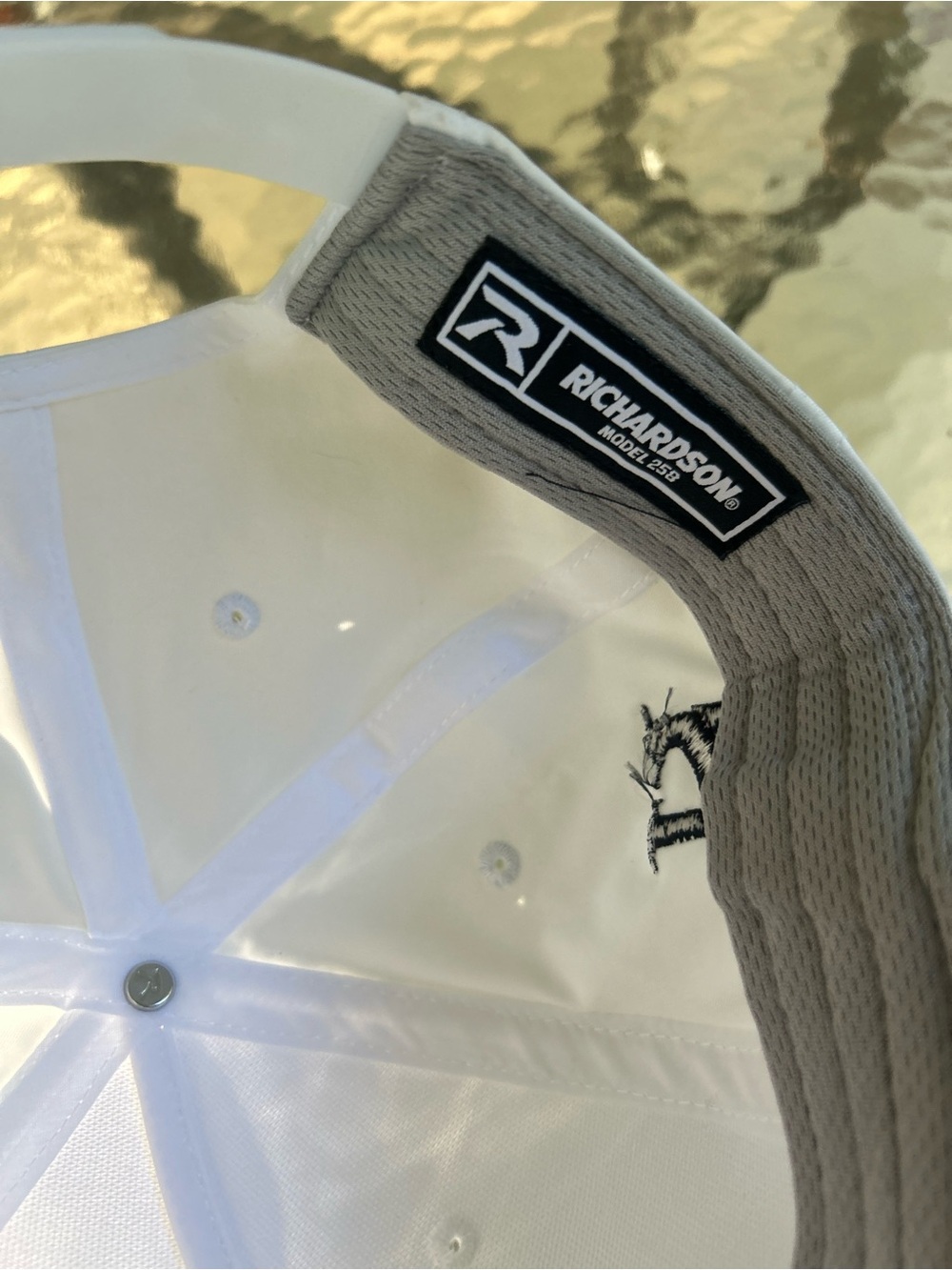 Valhalla Embroidered White Rope Baseball Cap - Picture 3 of 3